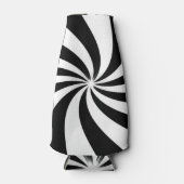 黒と白の緩和曲線 ボトルクーラー (正面)