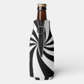 黒と白の緩和曲線 ボトルクーラー (ボトル裏面)