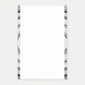 黒と白の緩和曲線 ポストイット (正面)