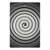 黒と白の緩和曲線 ミニクリップボード (裏面)