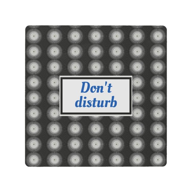 黒と白の緩和曲線 メタルプリント (正面)