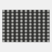 黒と白の緩和曲線 ラッピングペーパーシート (正面3)