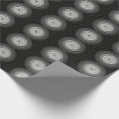 黒と白の緩和曲線 ラッピングペーパー (角)