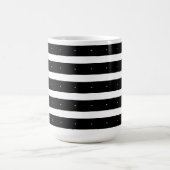 黒と白の縞模様 コーヒーマグカップ (中央)
