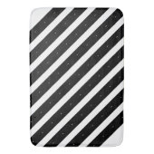 黒と白の縞模様 バスマット (正面縦)