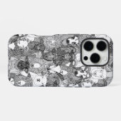 黒と白の羊だけ iPhoneケース (裏面横)