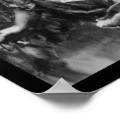 黒と白の羽を持つロマンチックな天使 ポスター (角)