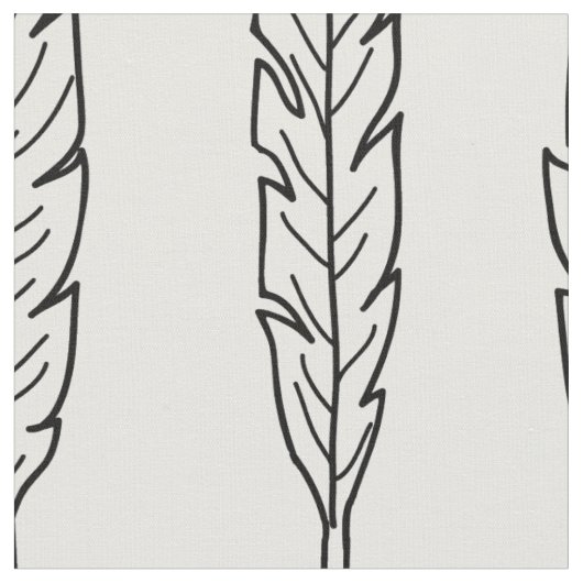 黒と白の羽。北欧モダンの ファブリック (クローズアップ)