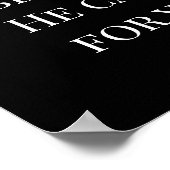 黒と白の聖書の言葉 主にあなたの心配をお任せください ポスター (角)