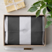 黒と白の背景に赤いポピーストライプのズ 薄葉紙 (ギフト)