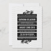 黒と白の色遮断ベビーシャワー招待状 招待状 (正面)