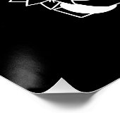 黒と白の花が絡む文字「A」 ポスター (コーナー)