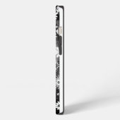 黒と白の花のトンネルデザイン iPhoneケース (左側面)