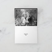 黒と白の花の花束 サンクス フォトカード サンキューカード (内部)