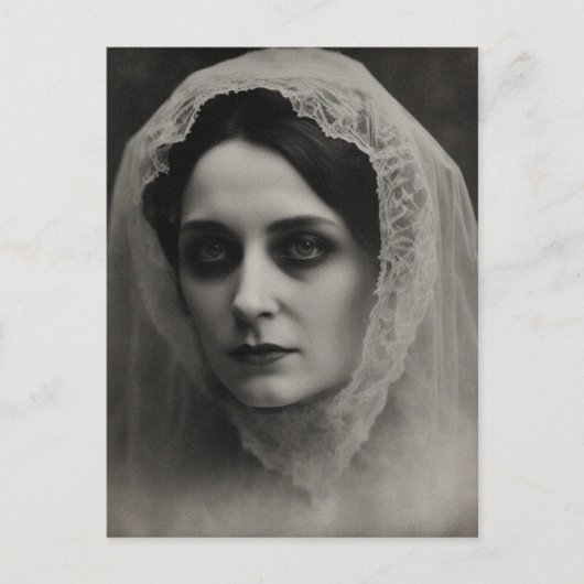 黒と白の花嫁 ポストカード (正面)