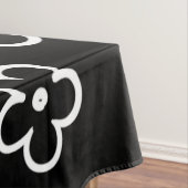 黒と白の花柄 テーブルクロス (インサイチュ)