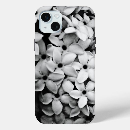 黒と白の花柄 Case-Mate iPhoneケース (裏面)