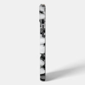 黒と白の花柄 Case-Mate iPhoneケース (裏面 / 左)