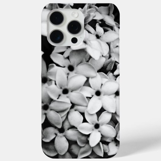 黒と白の花柄 Case-Mate iPhoneケース (裏面)