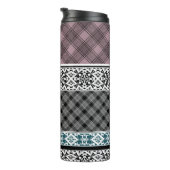 黒と白の茶色のパッチワークレース タンブラー (回転右)