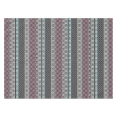 黒と白の茶色のパッチワークレース テーブルクロス (正面(横))