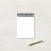 黒と白の落書き模様の列 ポストイット (デスク上)