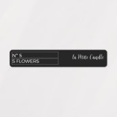 黒と白の薄いキャンドルタンパー防止シールラベル ラベル (デザイン1)