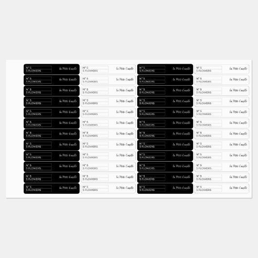 黒と白の薄いキャンドルタンパー防止シールラベル ラベル (シート)