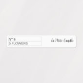 黒と白の薄いキャンドルタンパー防止シールラベル ラベル (デザイン2)