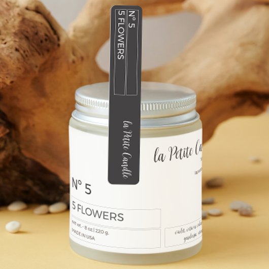 黒と白の薄いキャンドルタンパー防止シールラベル ラベル