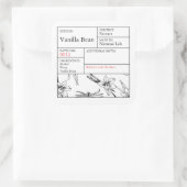 黒と白の薬用バニララベル スクエアシール (バッグ)