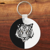 黒と白の虎 キーホルダー (裏面)