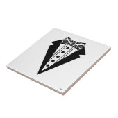 黒と白の蝶ネクタイとタックス タイル (側面)