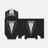 黒と白の蝶ネクタイとタックス フェイバーボックス (折り畳みなし)