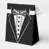黒と白の蝶ネクタイとタックス フェイバーボックス (裏面サイド)