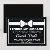 黒と白の蝶ネクタイをプレゼントしてくれますか？ 招待状 (正面/裏面)