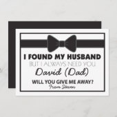 黒と白の蝶ネクタイをプレゼントしてくれますか 招待状 (正面/裏面)