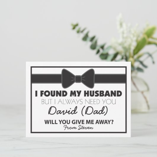 黒と白の蝶ネクタイをプレゼントしてくれますか 招待状 (スタンド正面)