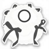 黒と白の蝶結びのビンテージケーキのイニシャルO文字 シール (正面)