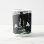 黒と白の蝶 コーヒーマグカップ (中央)