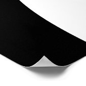 黒と白の螺旋円の抽象芸術 ポスター (角)