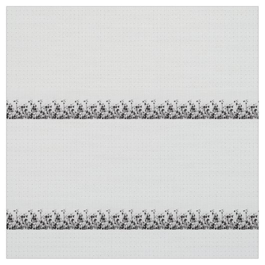 黒と白の複雑なフローラデザイン ファブリック (見本)