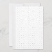 黒と白の複雑なフローラデザイン 招待状 (裏面)