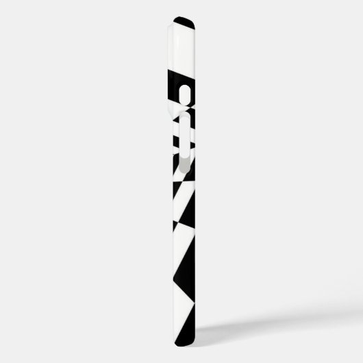 黒と白の視覚錯覚、モノグラムまたはイニシャル Case-Mate iPhoneケース (裏面 / 左)