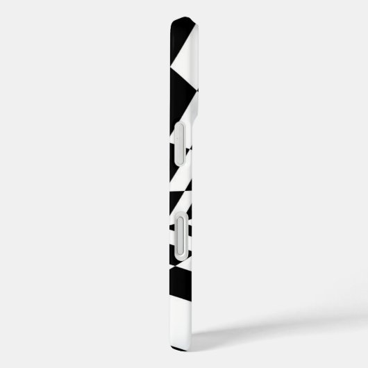 黒と白の視覚錯覚、モノグラムまたはイニシャル Case-Mate iPhoneケース (裏面 / 右)