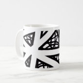 黒と白の角度 コーヒーマグカップ (正面左)