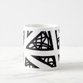 黒と白の角度 コーヒーマグカップ (中央)