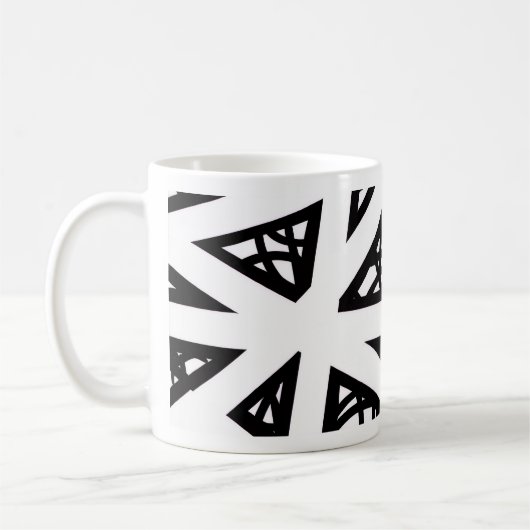 黒と白の角度 コーヒーマグカップ (左)