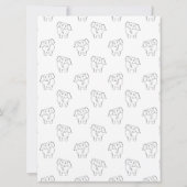 黒と白の象柄 招待状 (裏面)