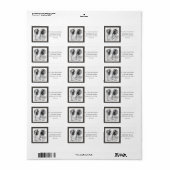 黒と白の象結婚のラベル ラベル (フルシート)